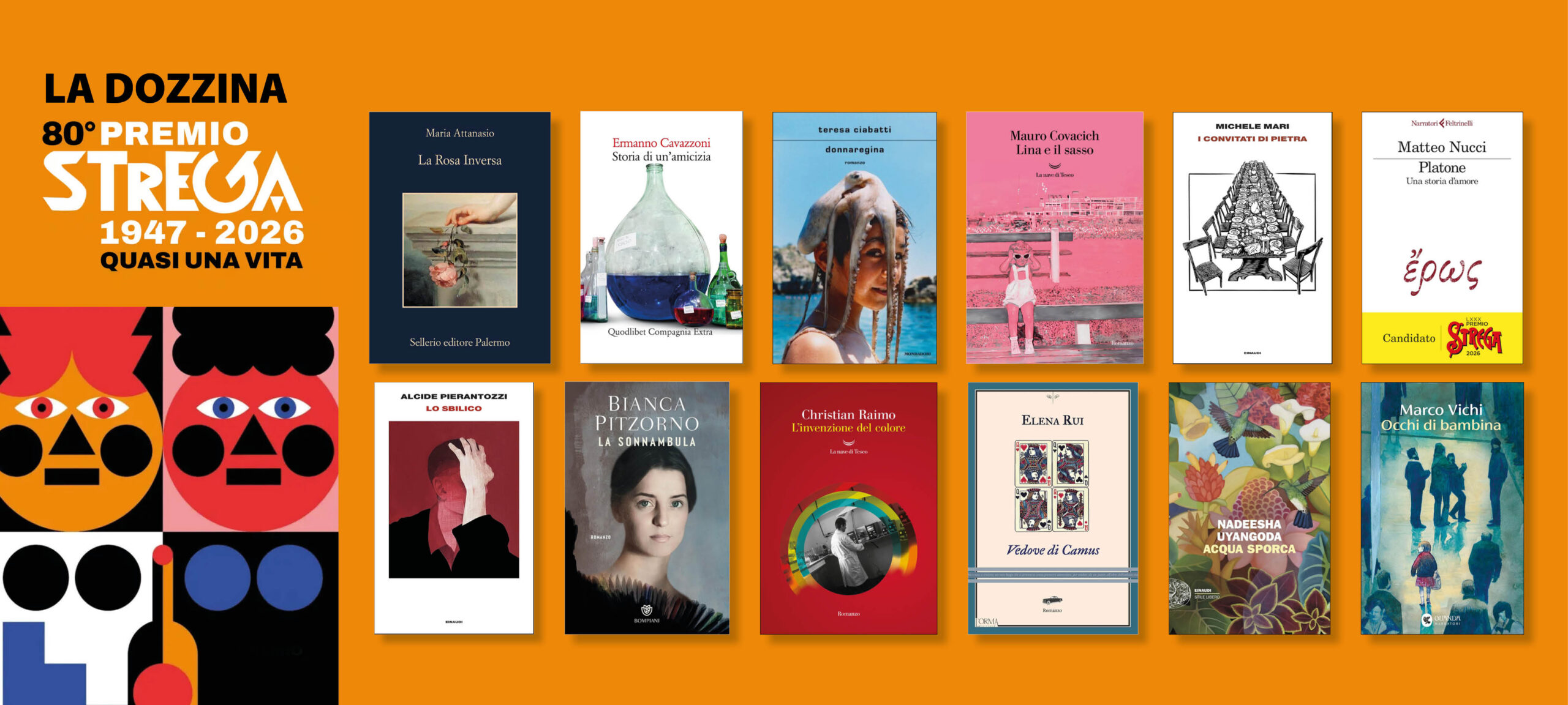 Copertine dozzina Premio Strega 2026